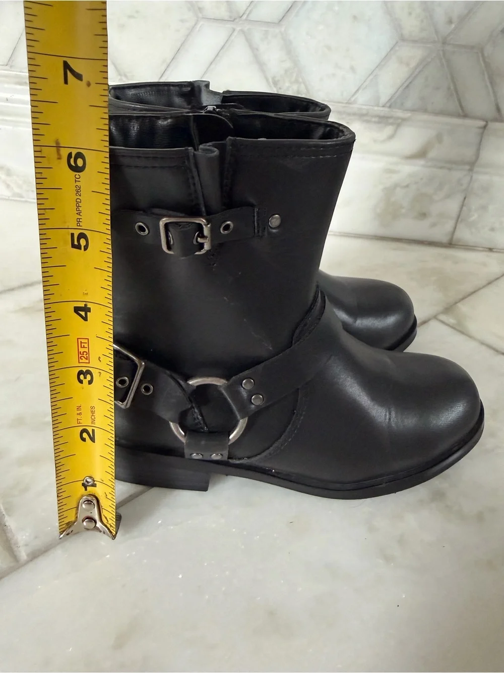 Size 12 Girls Steve Madden Black Boots